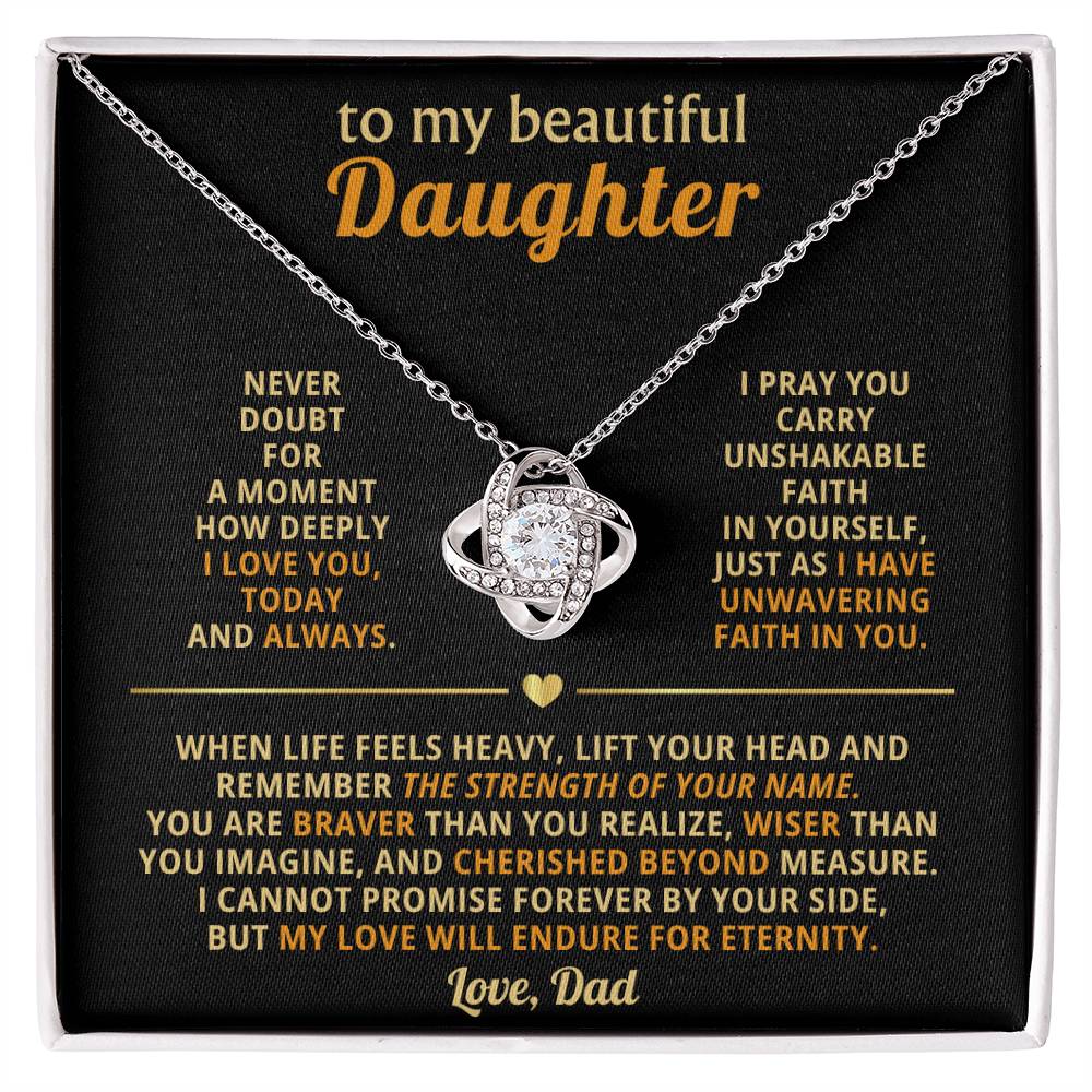 To my beautiful Daughter, I pray you carry unshakable faith in yourself