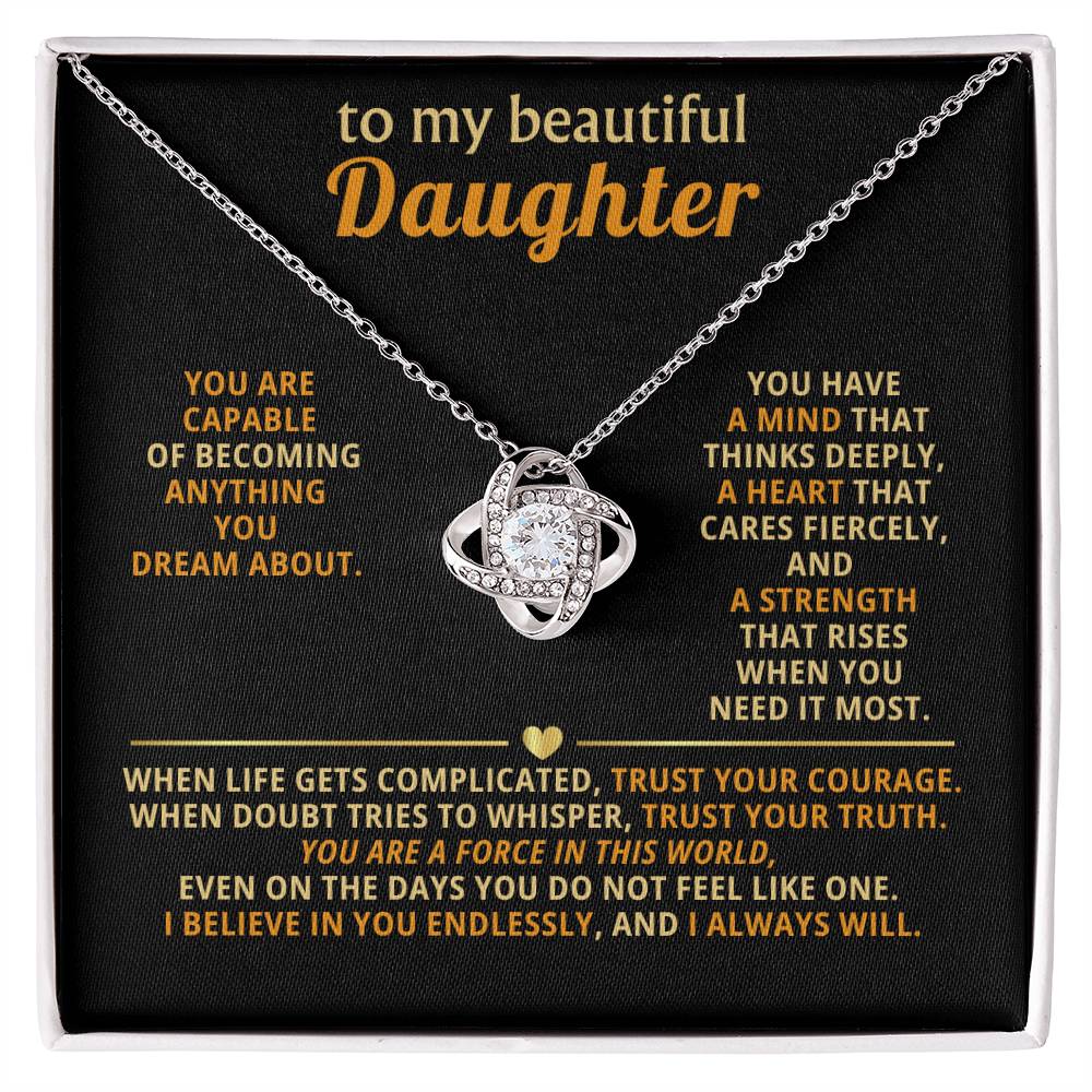 To my beautiful Daughter,You are capable of becoming anything you dream about