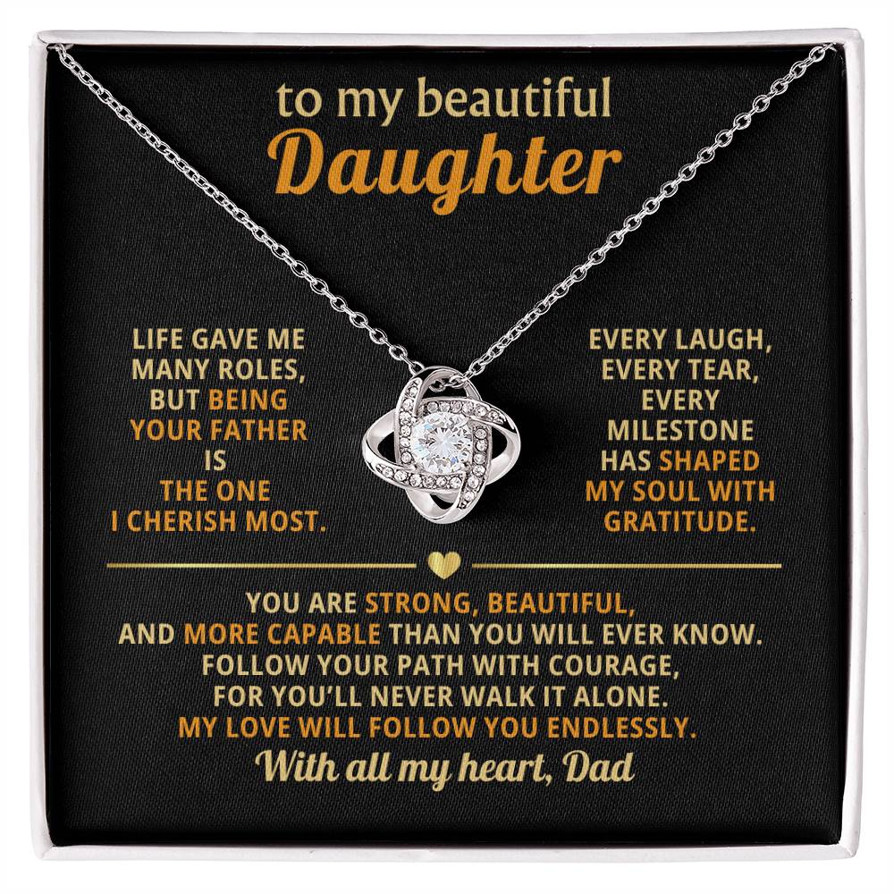 To my beautiful Daughter - Life gave me many roles, but being your father is the one I cherish most