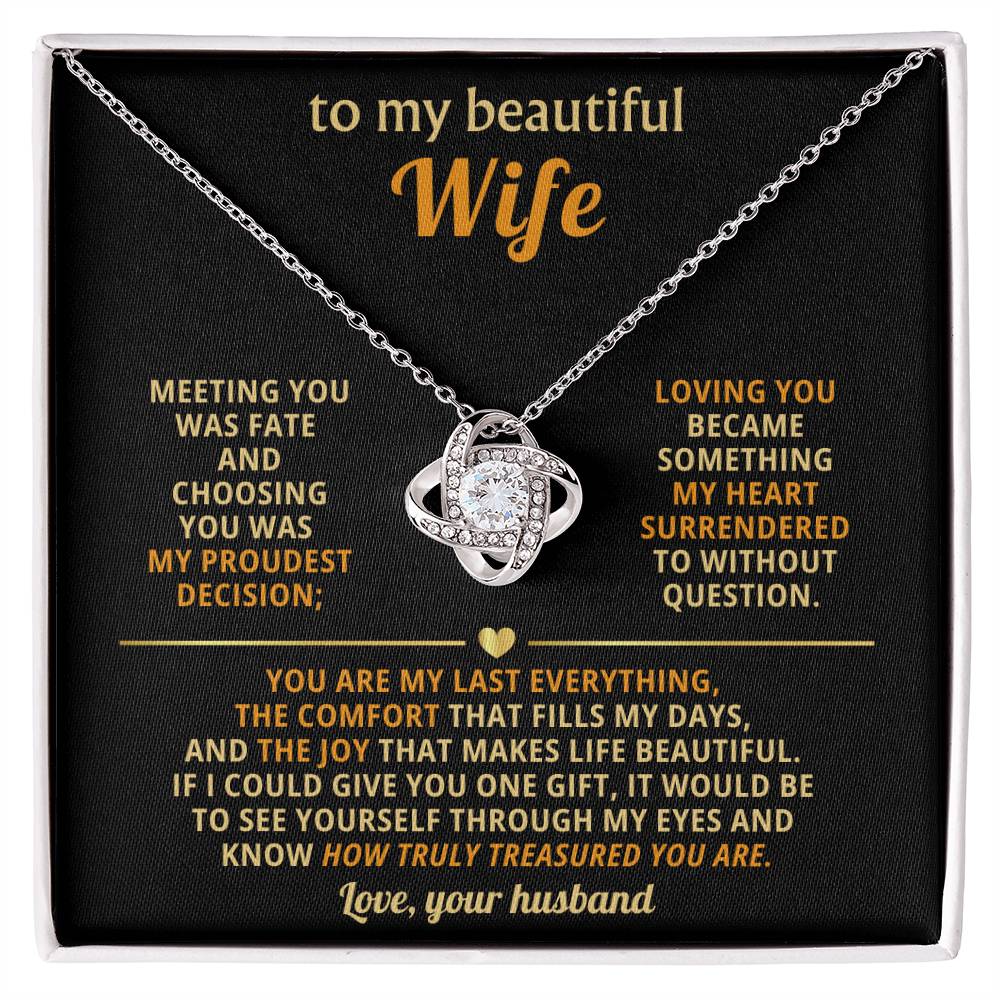 To my beautiful Wife, Meeting you was fate and choosing you was my proudest decision