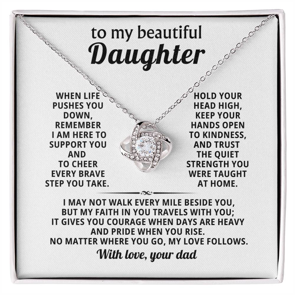 To my beautiful Daughter, My faith in you travels with you