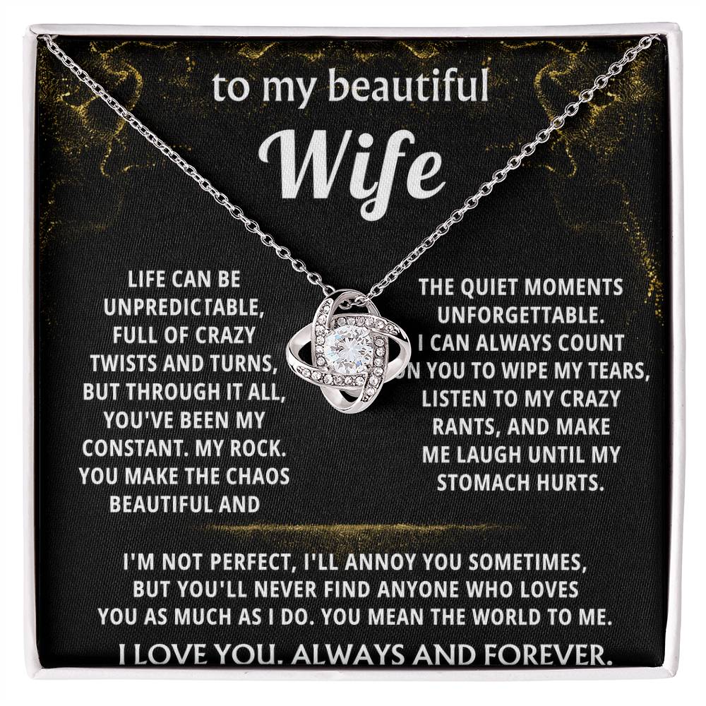 To My Wife, You are my constant, my rock.