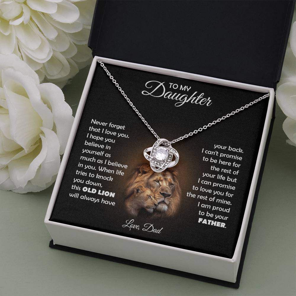 TO MY DAUGHTER THIS LION LOVE KNOT