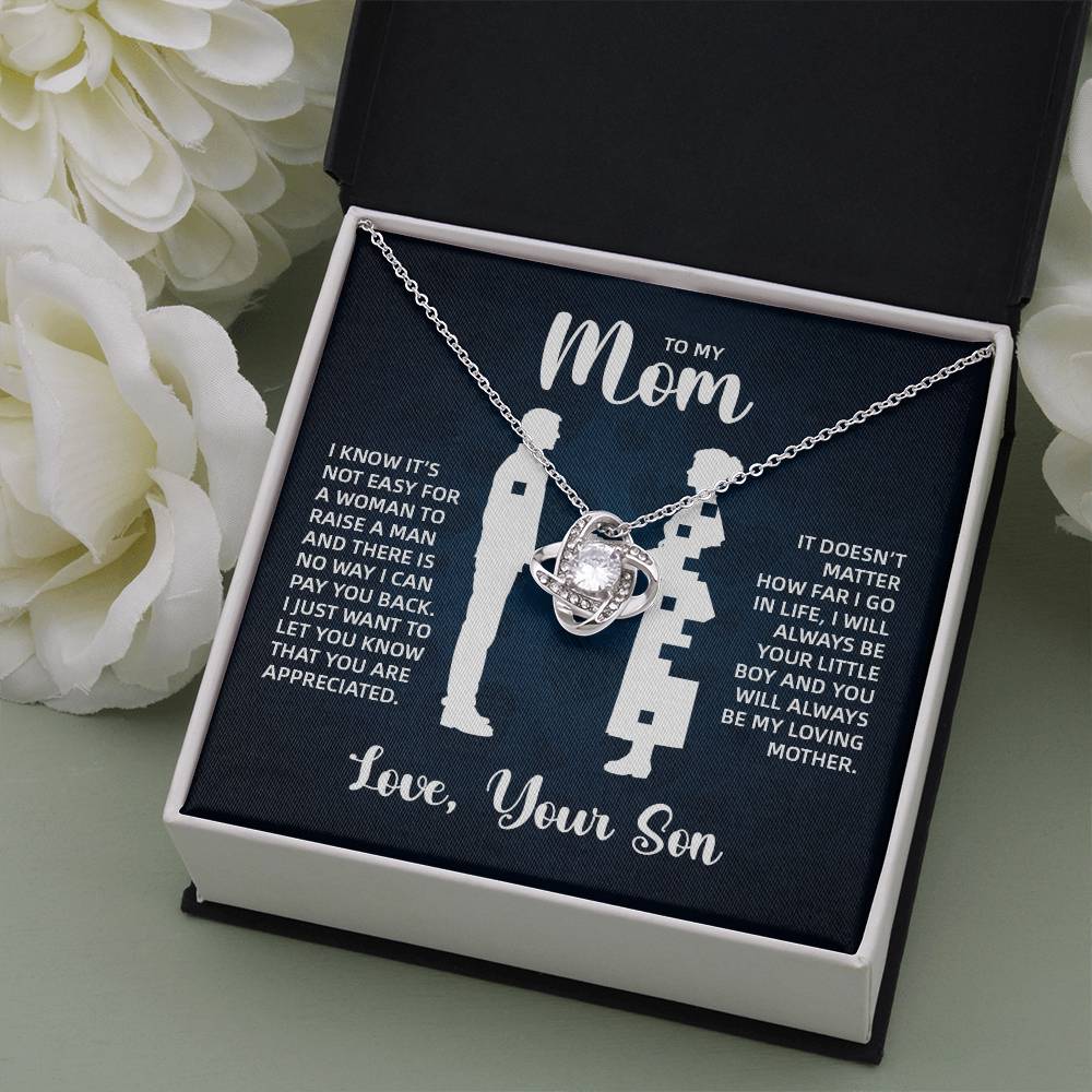 TO MY MOM LITTLE BOY BLUE LOVE KNOT