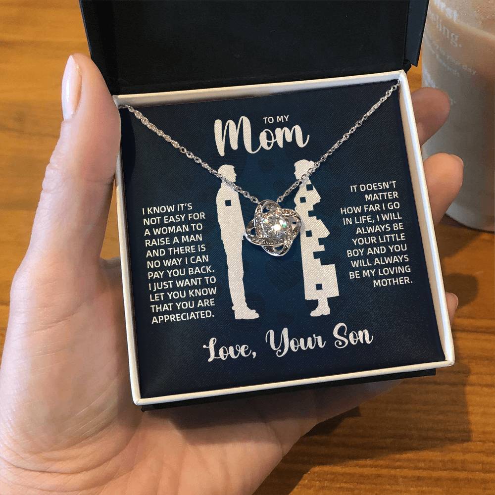 TO MY MOM LITTLE BOY BLUE LOVE KNOT