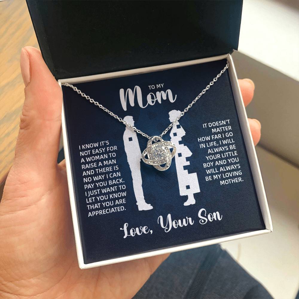 TO MY MOM LITTLE BOY BLUE LOVE KNOT