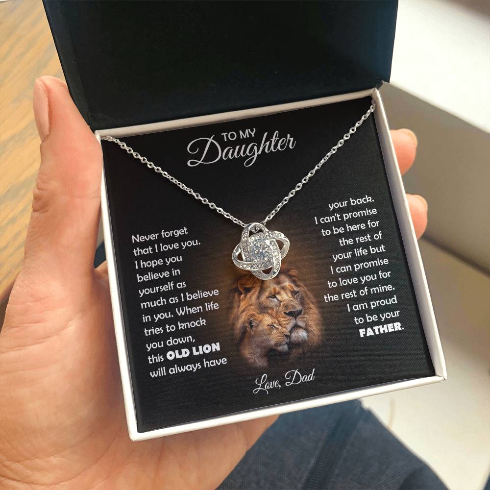 TO MY DAUGHTER THIS LION LOVE KNOT