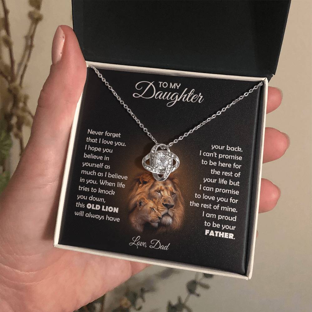 TO MY DAUGHTER THIS LION LOVE KNOT