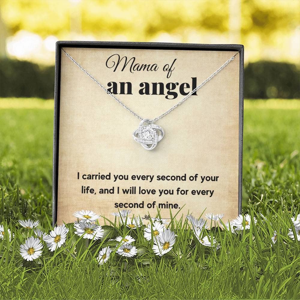 MAMA OF AN ANGEL LOVE KNOT NECKLACE GIFT SET
