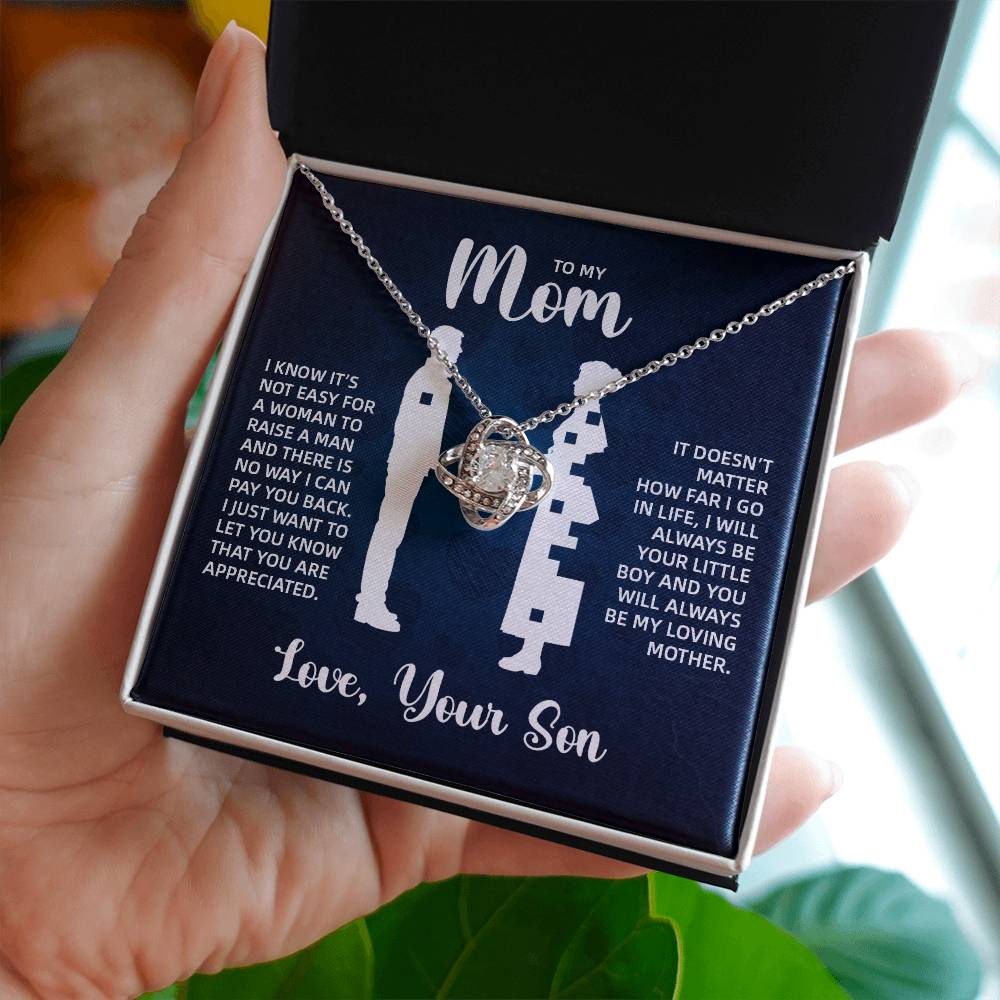 TO MY MOM LITTLE BOY BLUE LOVE KNOT