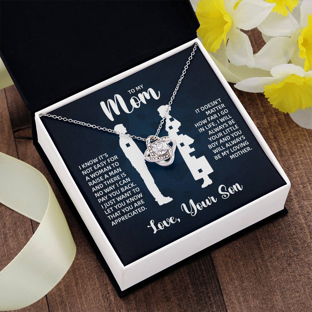 TO MY MOM LITTLE BOY BLUE LOVE KNOT