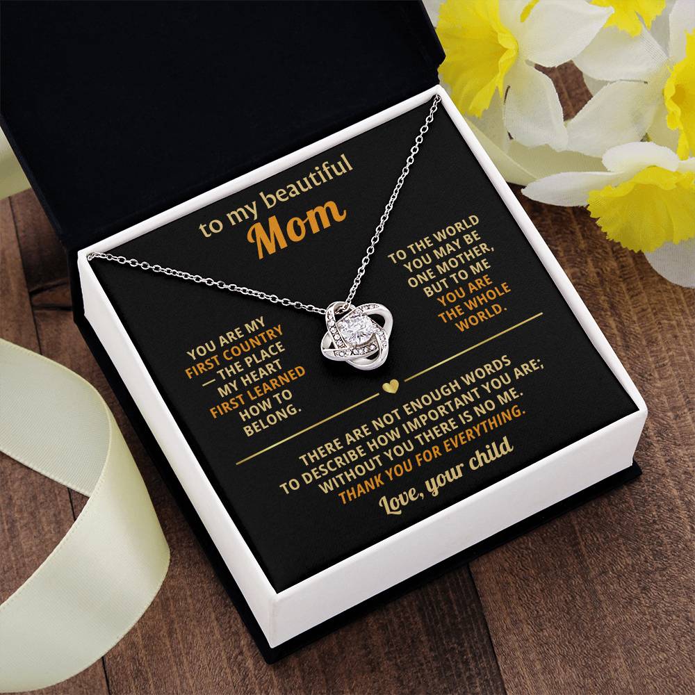 To my beautiful Mom, without you there is no me