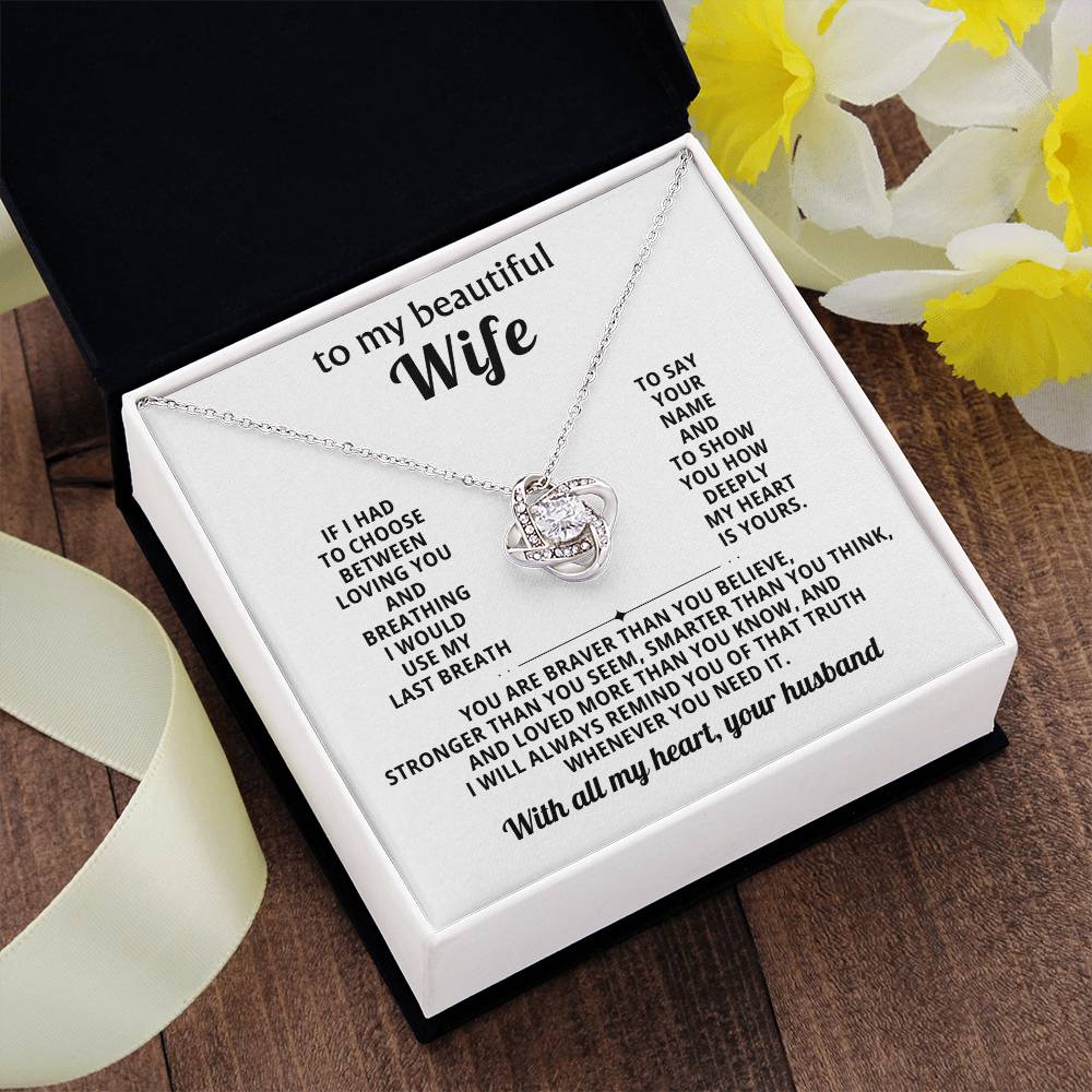 To my beautiful Wife, I would use my last breath to say your name