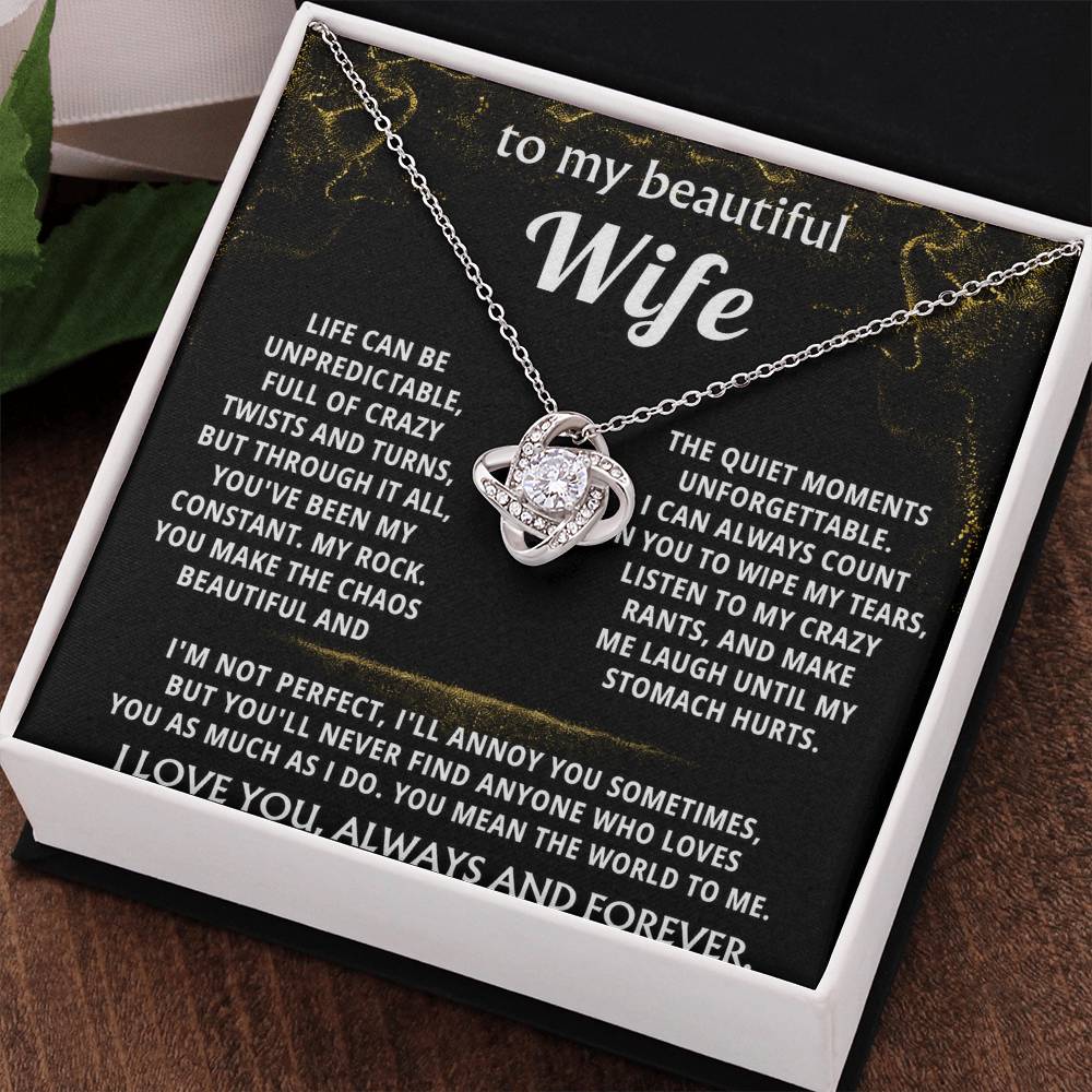 To My Wife, You are my constant, my rock.