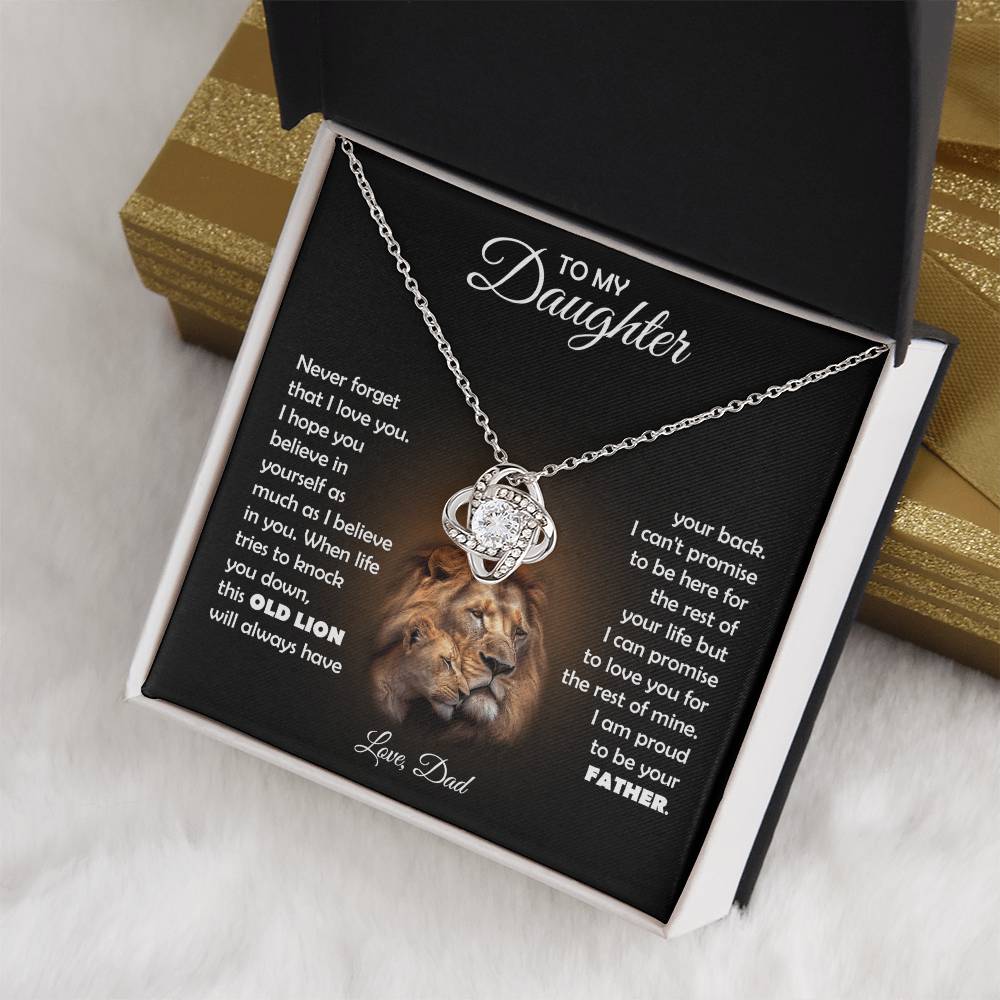 TO MY DAUGHTER THIS LION LOVE KNOT