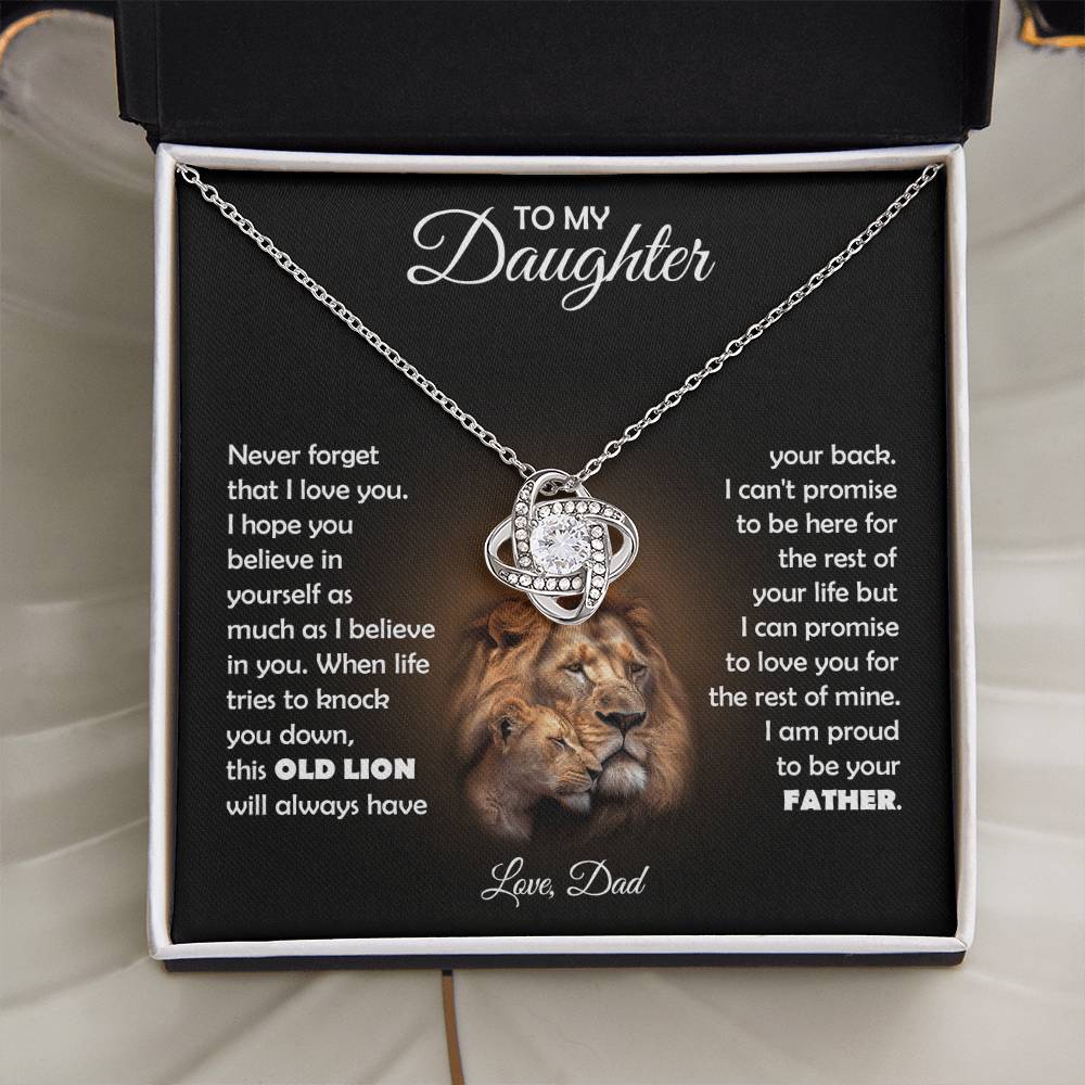 TO MY DAUGHTER THIS LION LOVE KNOT