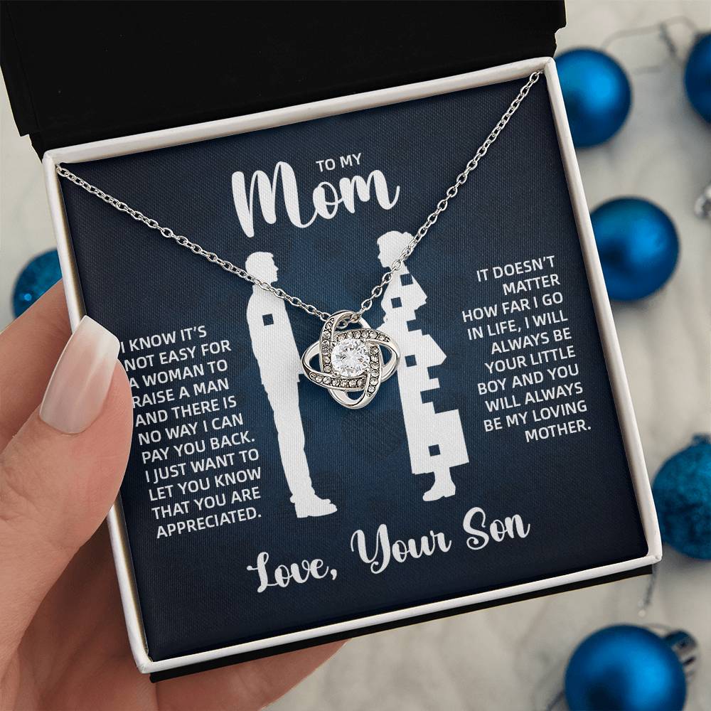 TO MY MOM LITTLE BOY BLUE LOVE KNOT