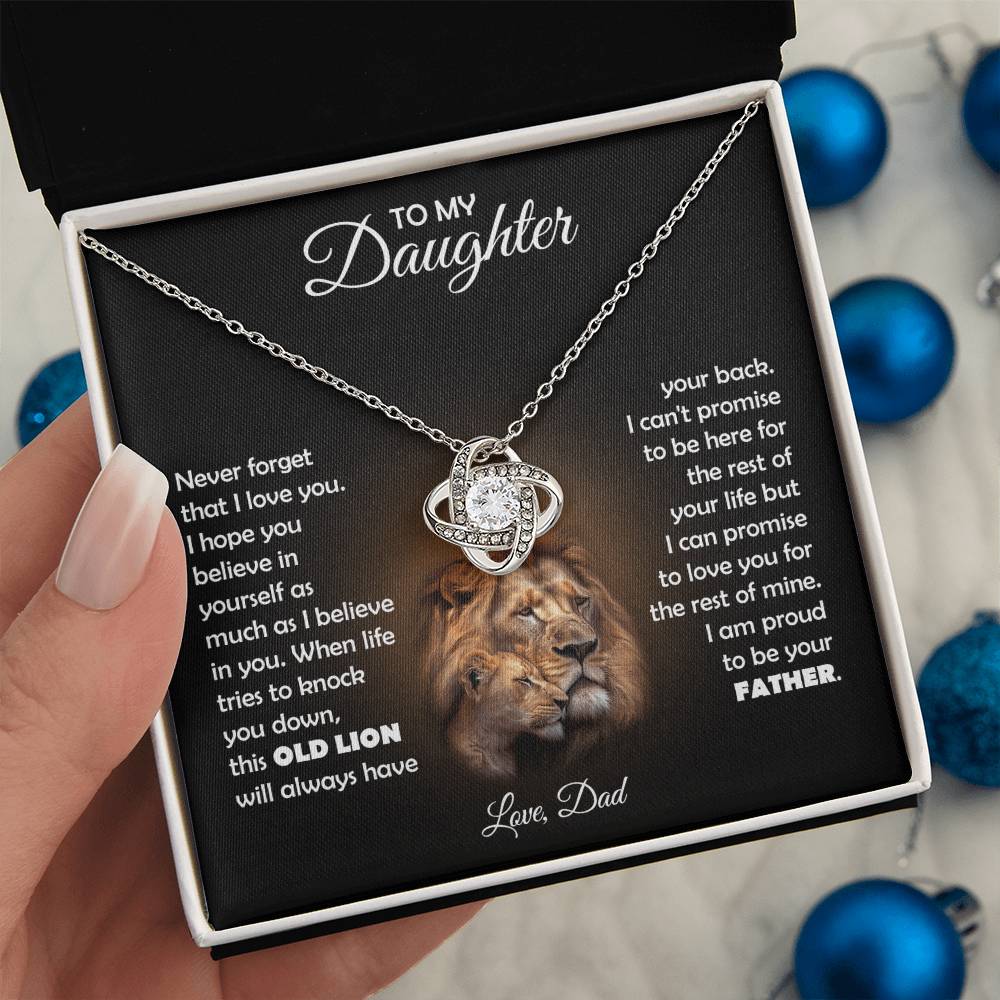 TO MY DAUGHTER THIS LION LOVE KNOT