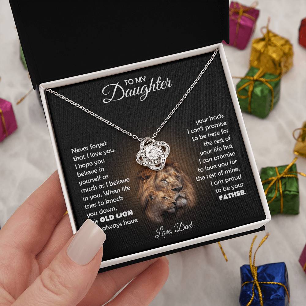 TO MY DAUGHTER THIS LION LOVE KNOT