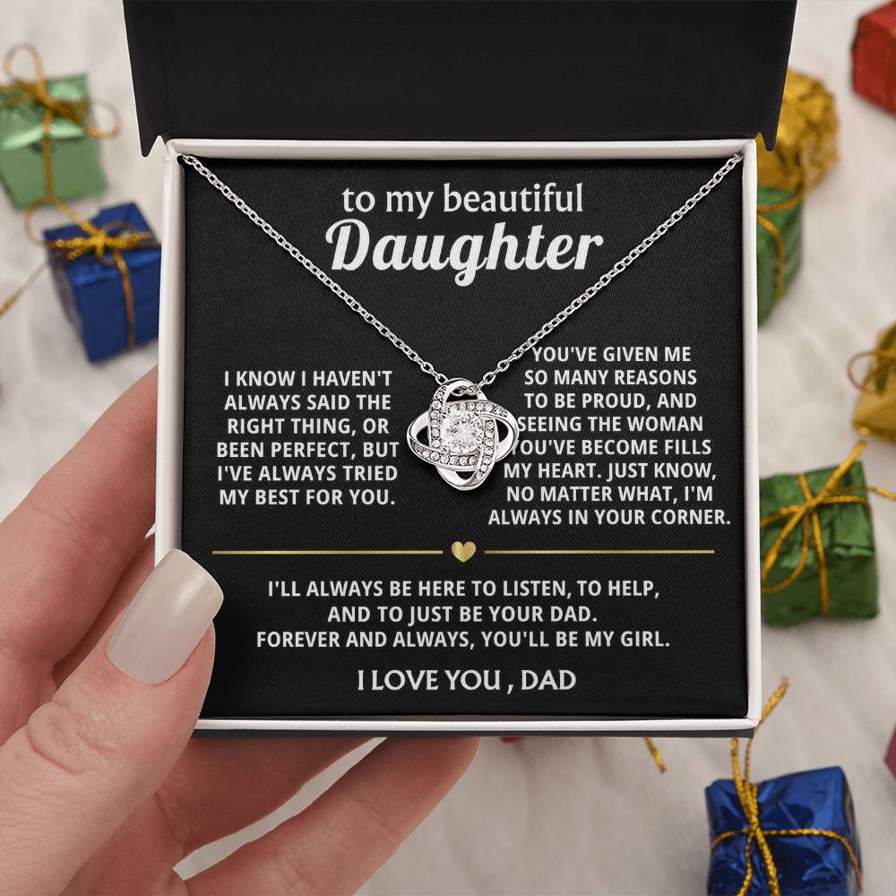 To My Beautiful Daughter, I'm always in your corner.