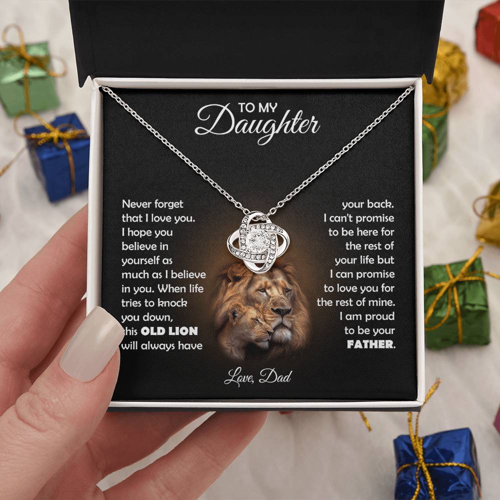 TO MY DAUGHTER THIS LION LOVE KNOT