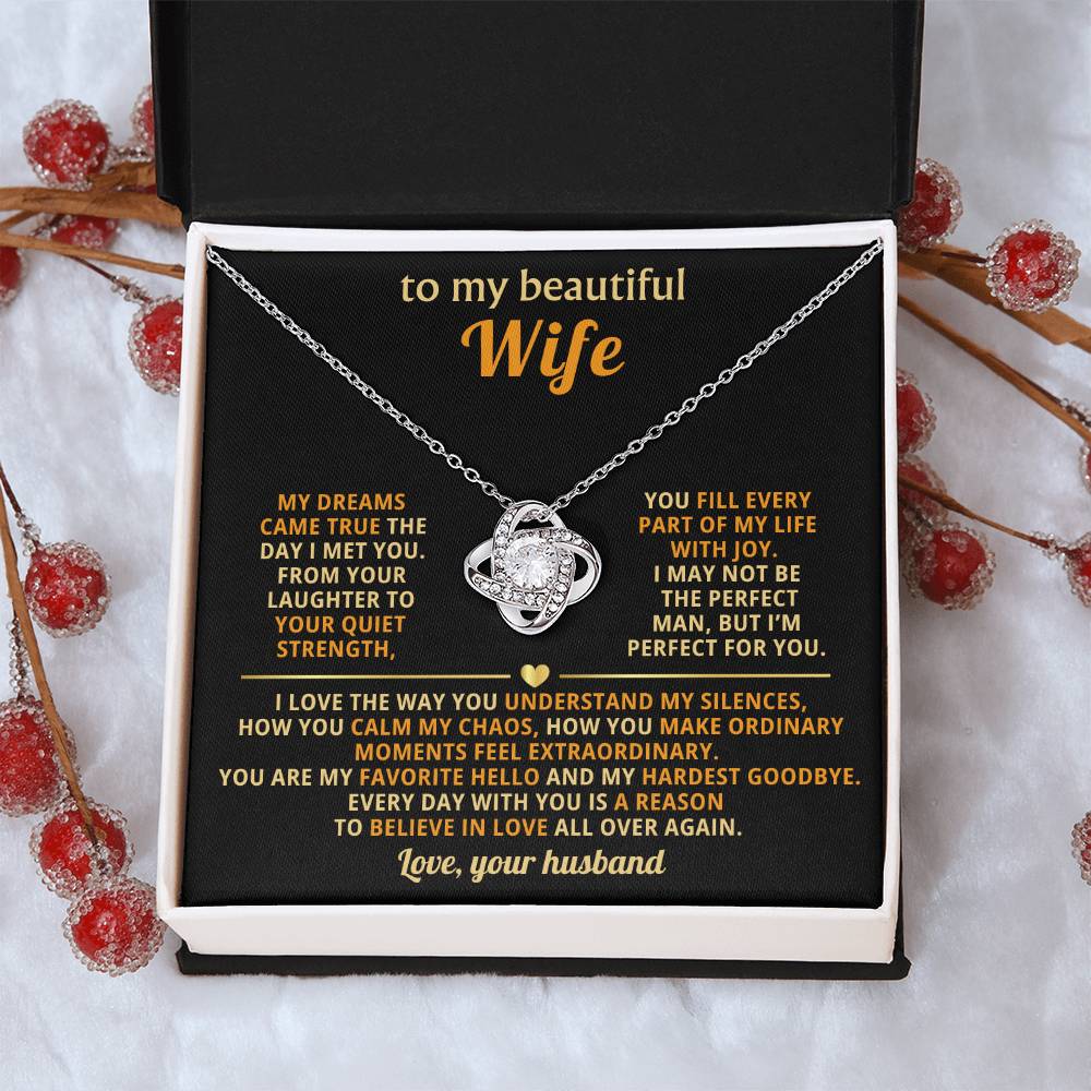 To my beautiful Wife, My dreams came true the day I met you
