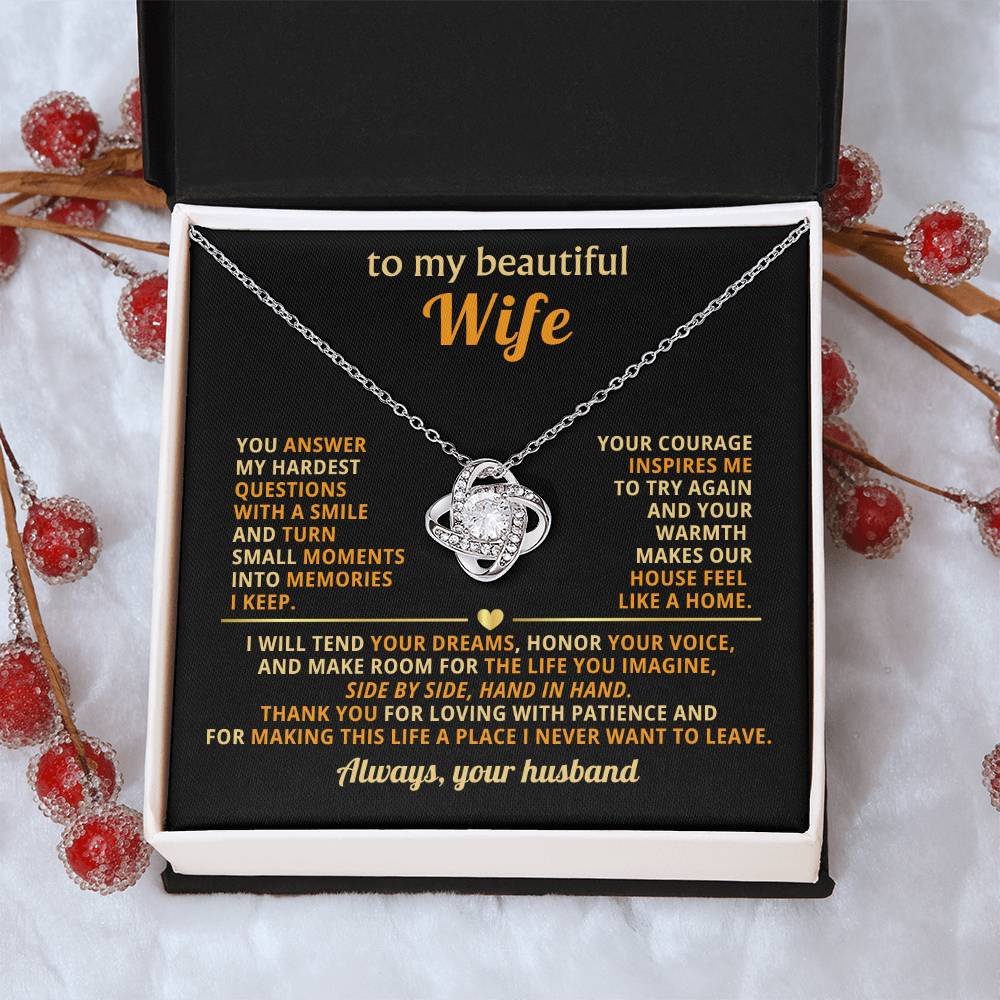 To my beautiful Wife, Your warmth makes our house feel like a home