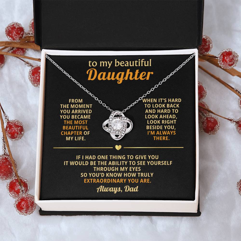 To my beautiful daughter, You became the most beautiful chapter of my life
