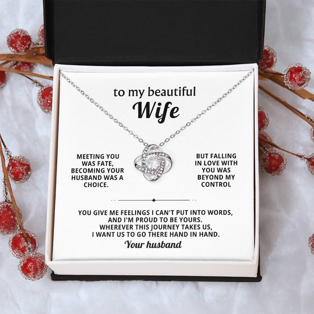 To my beautiful wife, I want us to go there hand in hand - Forever Love