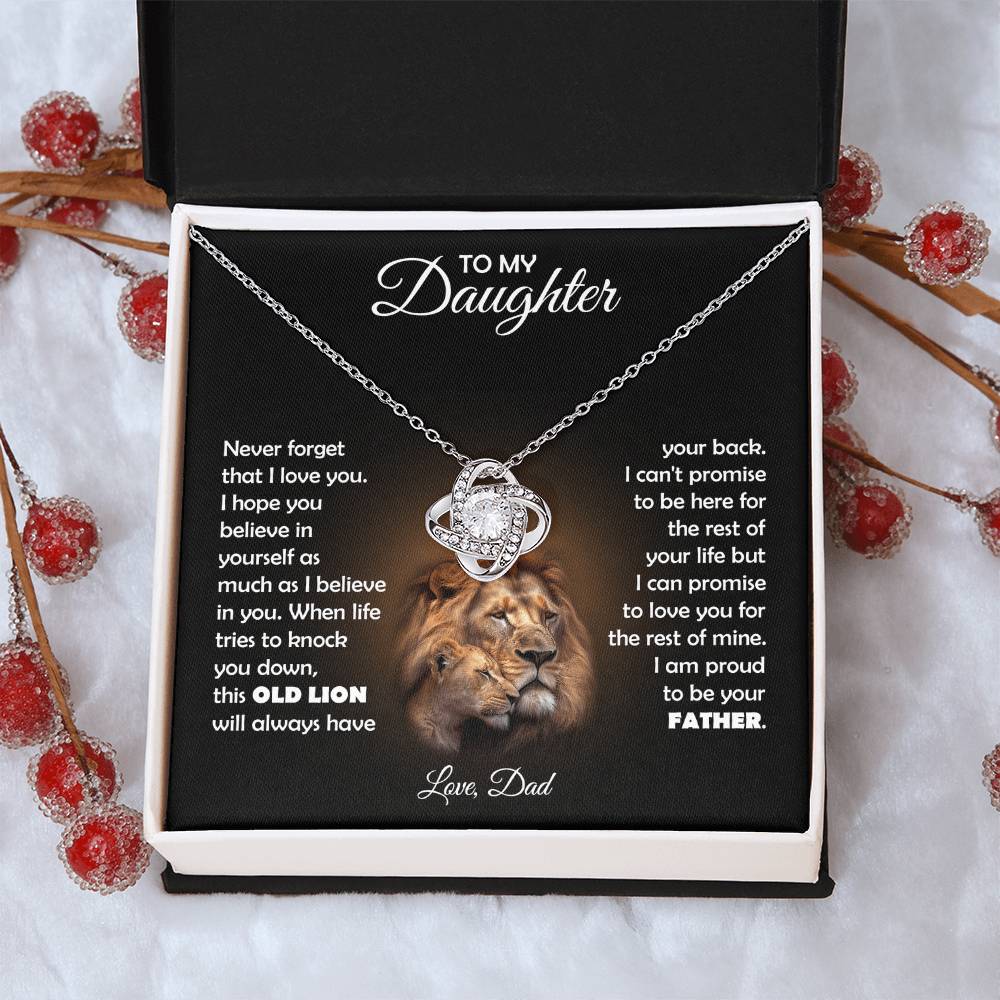 TO MY DAUGHTER THIS LION LOVE KNOT