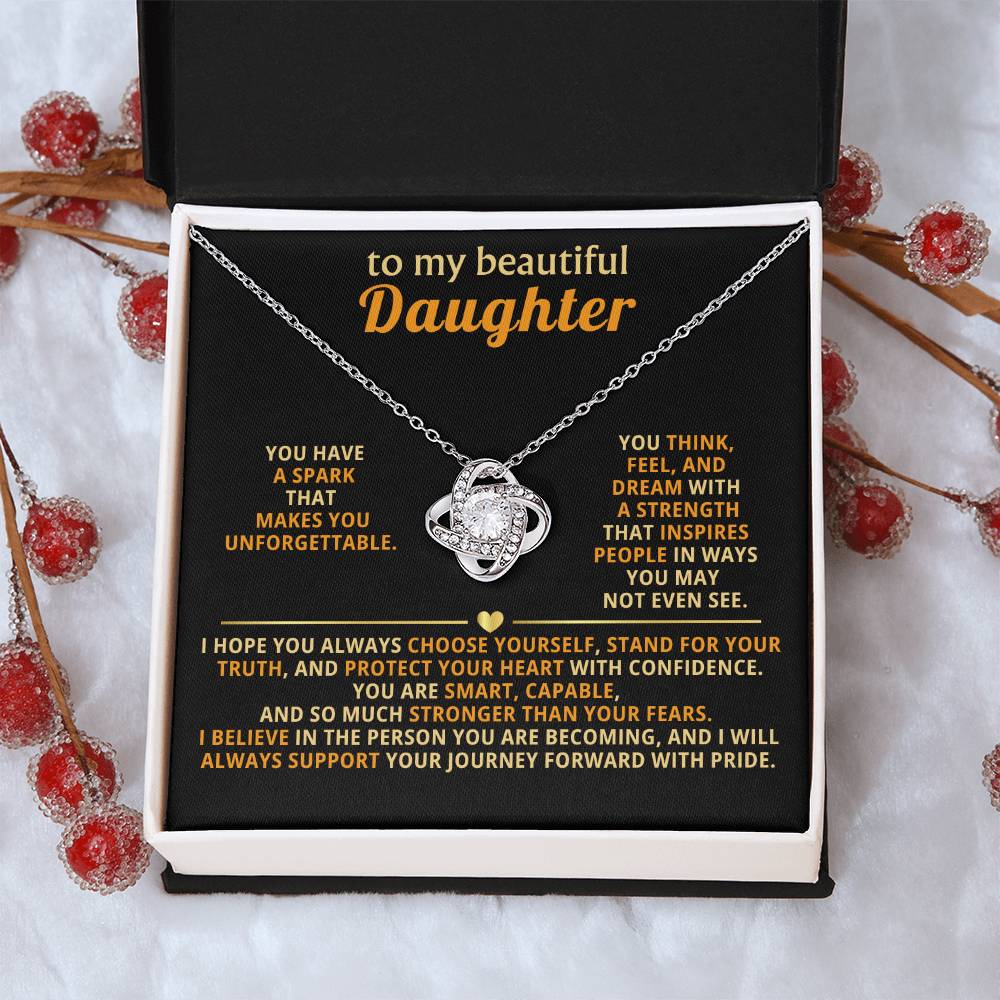 To my beautiful Daughter,You have a spark that makes you unforgettable