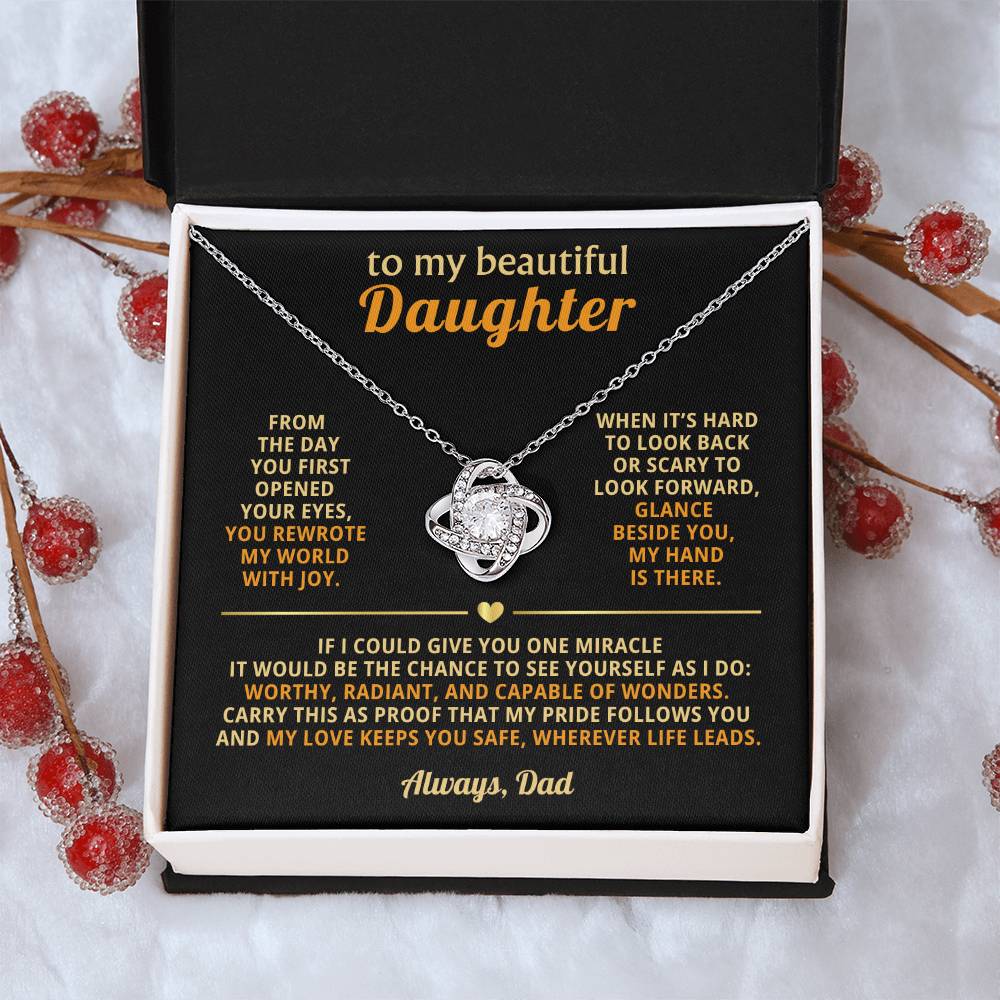 To my beautiful Daughter, You rewrote my world with joy