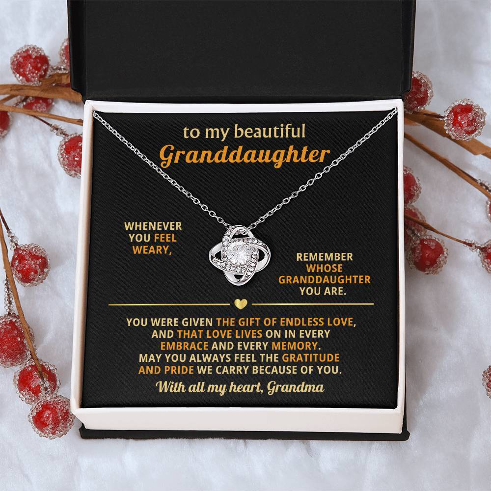 To my beautiful Granddaughter, You were given the gift of endless love