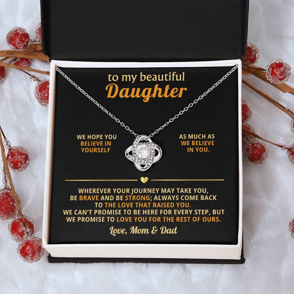 To my beautiful daughter, We hope you believe in yourself as much as we believe in you