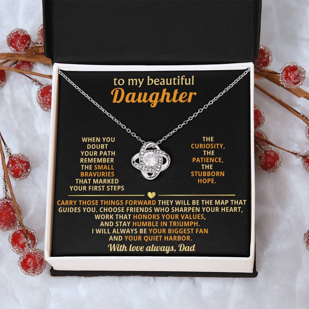 To my beautiful Daughter,. I will always be your biggest fan and your quiet harbor