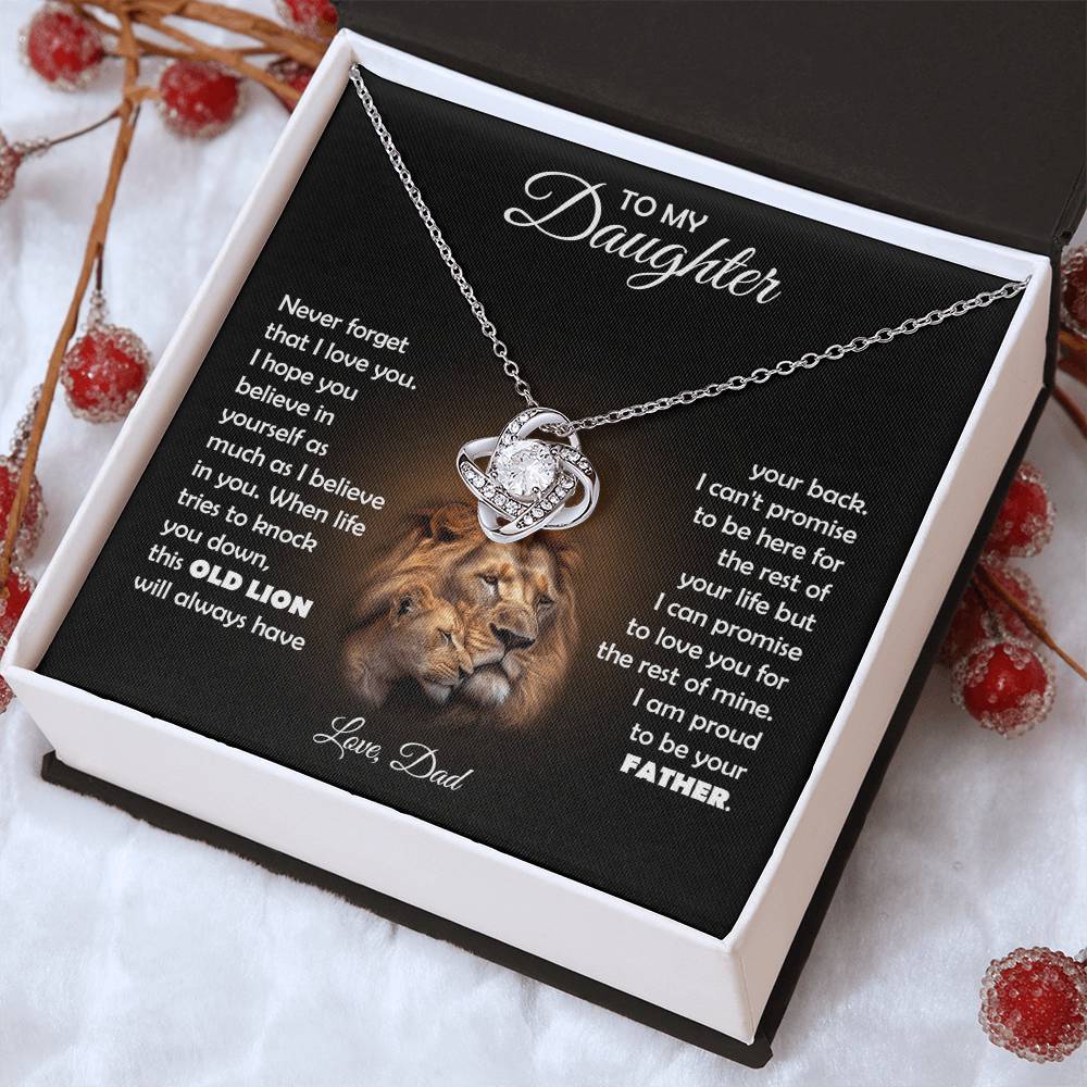 TO MY DAUGHTER THIS LION LOVE KNOT