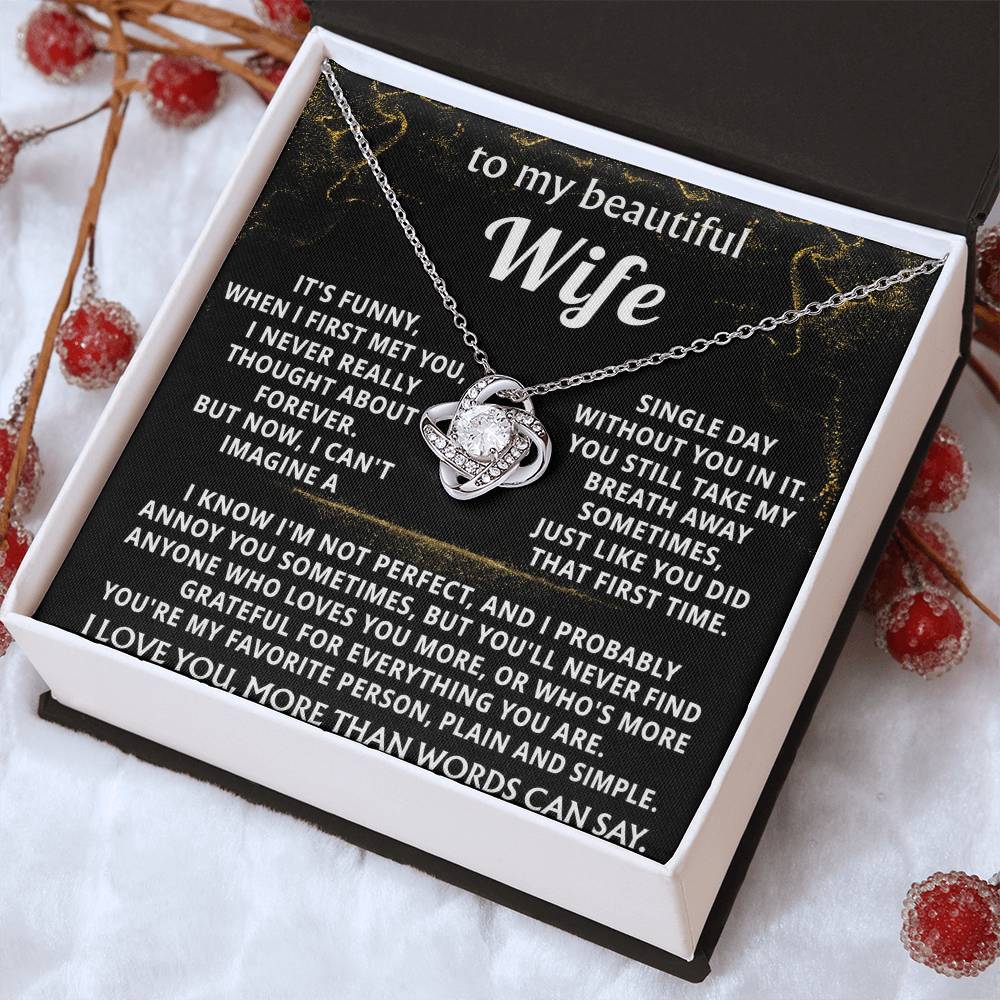 To My Wife, Can't imagine a day without you.
