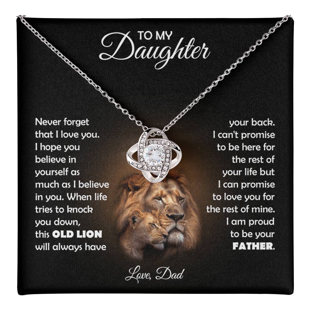TO MY DAUGHTER THIS LION LOVE KNOT