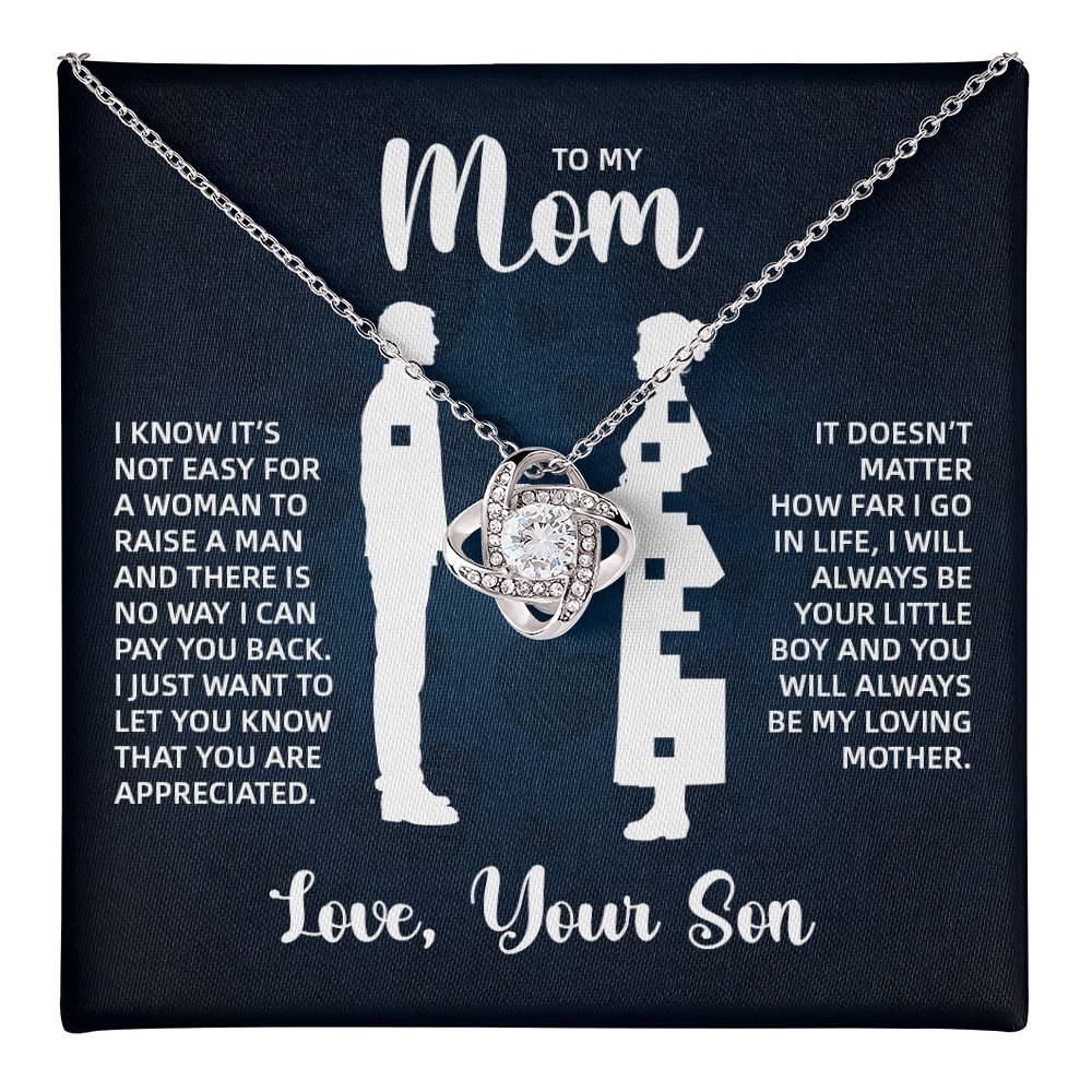 TO MY MOM LITTLE BOY BLUE LOVE KNOT