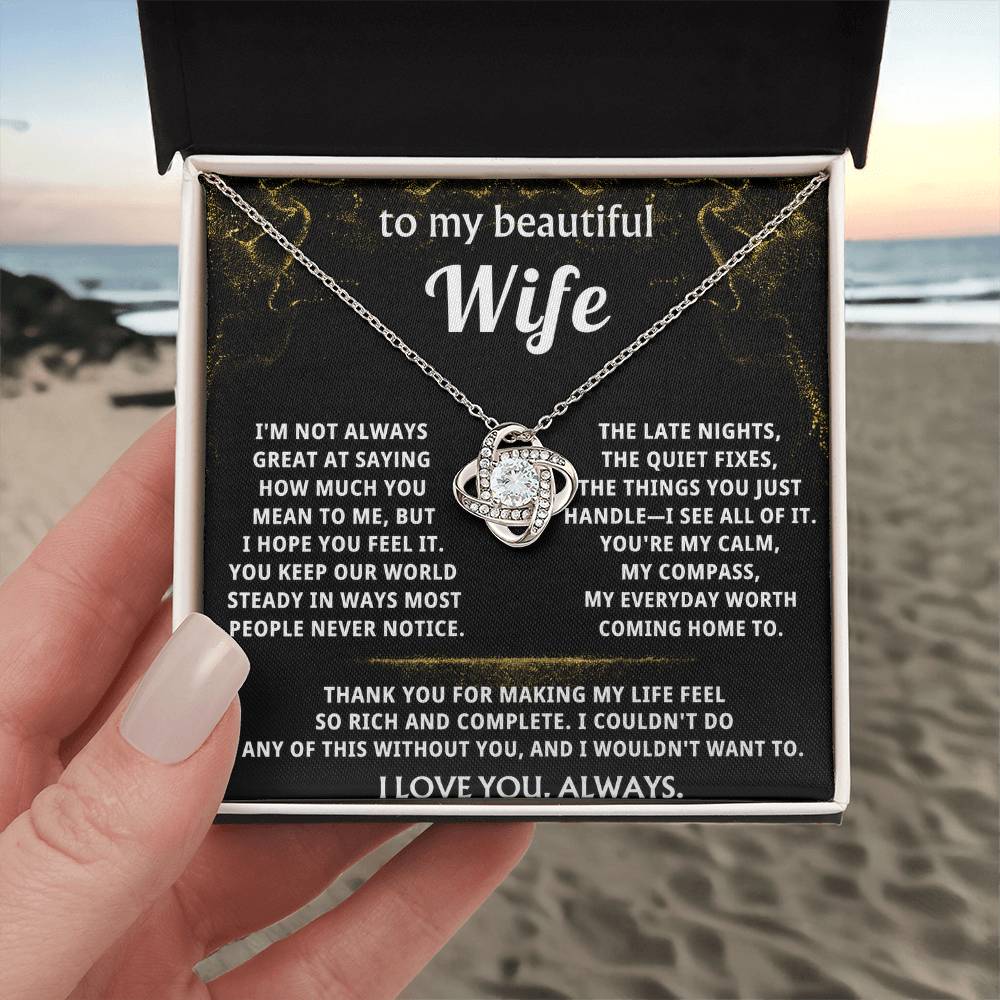 To My Wife, You make my world steady and rich.