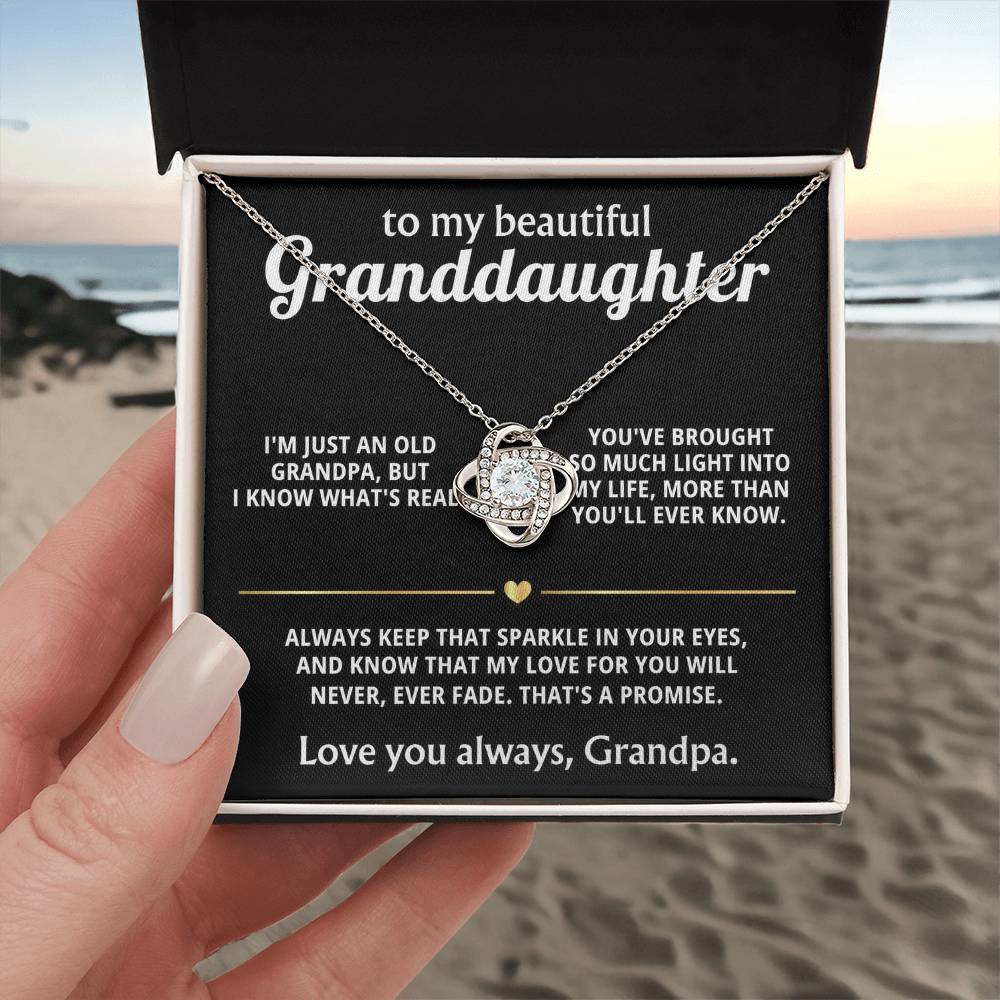 To My Dearest Granddaughter, You light up my life.
