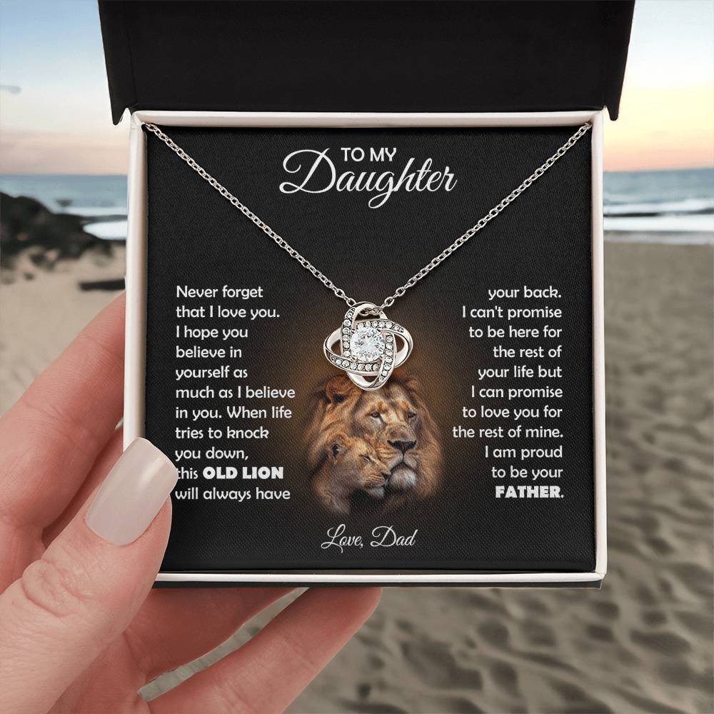 TO MY DAUGHTER THIS LION LOVE KNOT