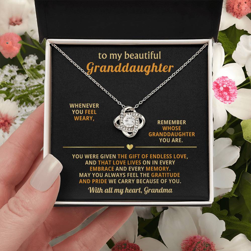 To my beautiful Granddaughter, You were given the gift of endless love