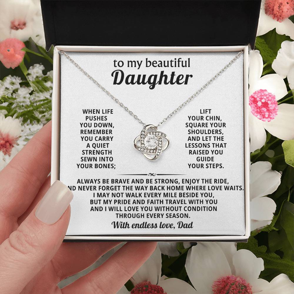 To my beautiful Daughter, I may not walk every mile beside you, but my pride and faith travel with you