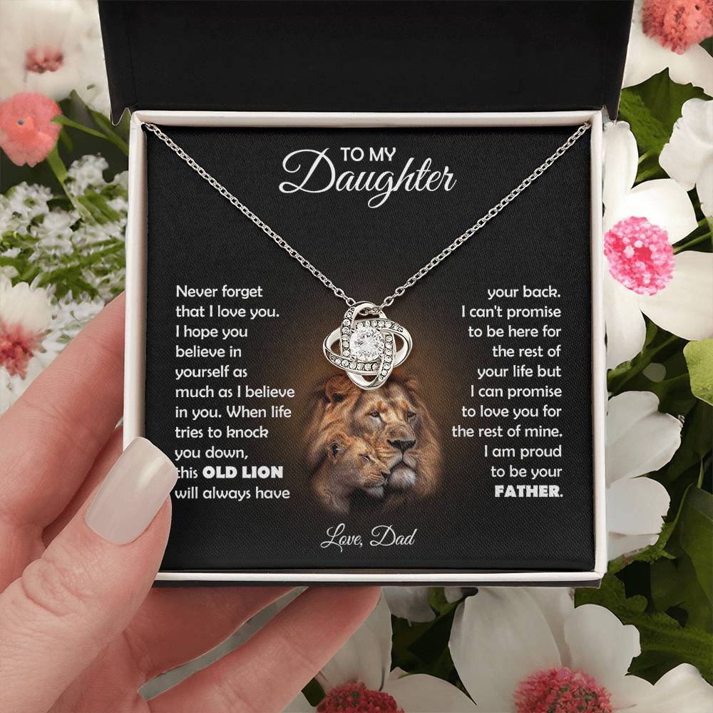 TO MY DAUGHTER THIS LION LOVE KNOT