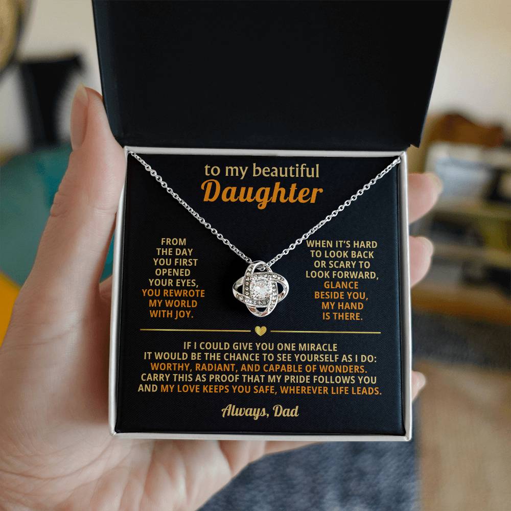 To my beautiful Daughter, You rewrote my world with joy