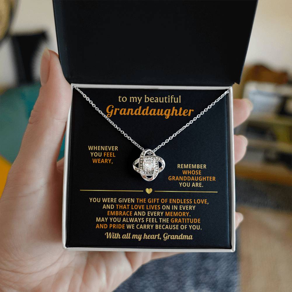 To my beautiful Granddaughter, You were given the gift of endless love