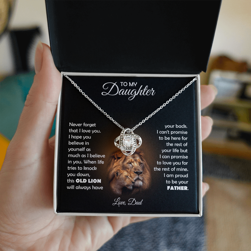 TO MY DAUGHTER THIS LION LOVE KNOT