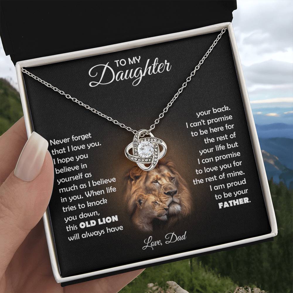 TO MY DAUGHTER THIS LION LOVE KNOT