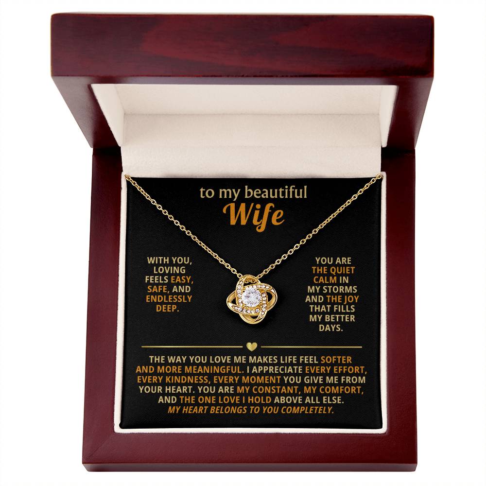 To my beautiful wife, The way you love me makes life feel softer and more meaningful